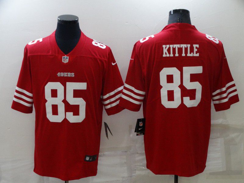Men San Francisco 49ers #85 Kittle Red New 2022 Nike Limited Vapor Untouchable NFL Jersey